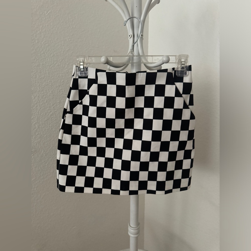 Zara Checkered Mini Skirt